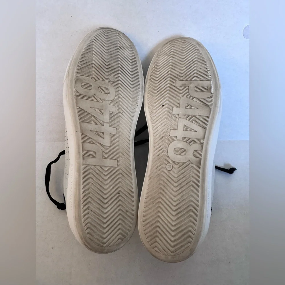 P448 Jack Women’s EU 41 White Silver Leather Low Top Sneakers